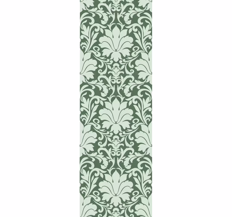 Papel pintado abstracto Verde esmeralda ornamental - TenVinilo