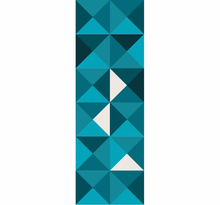 Papel tapiz geométrico diseño triangular azul - TenVinilo