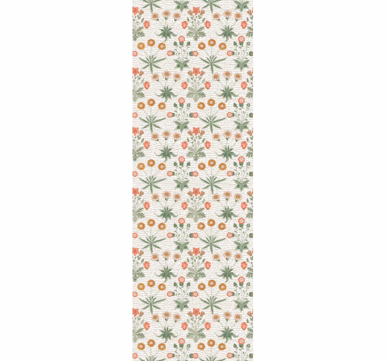 Papel tapiz flores repetición de motivo floral - TenVinilo