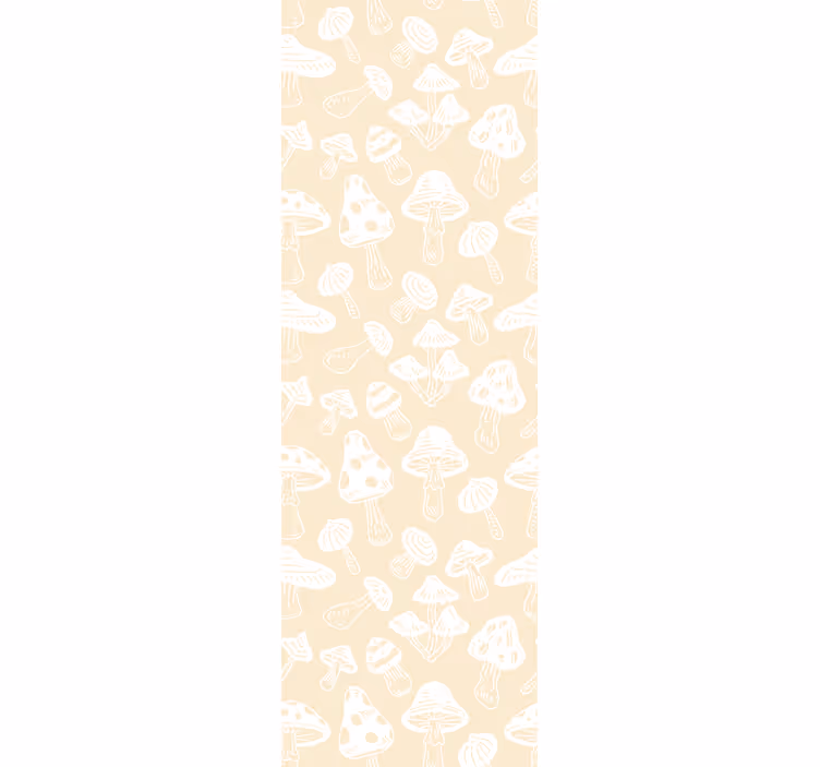 Papel pintado flores Diseños de setas beige - TenVinilo