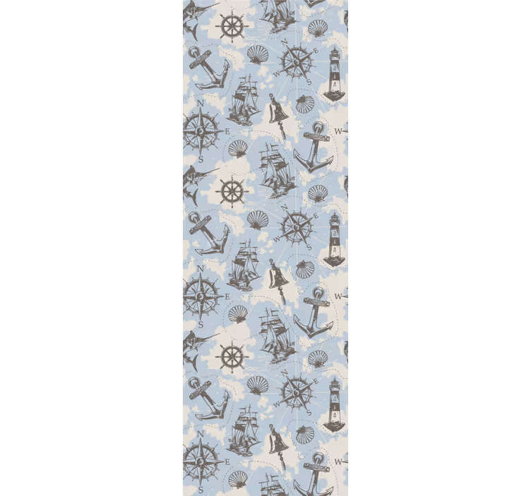 Papel tapiz para sala motivos náuticos - TenVinilo