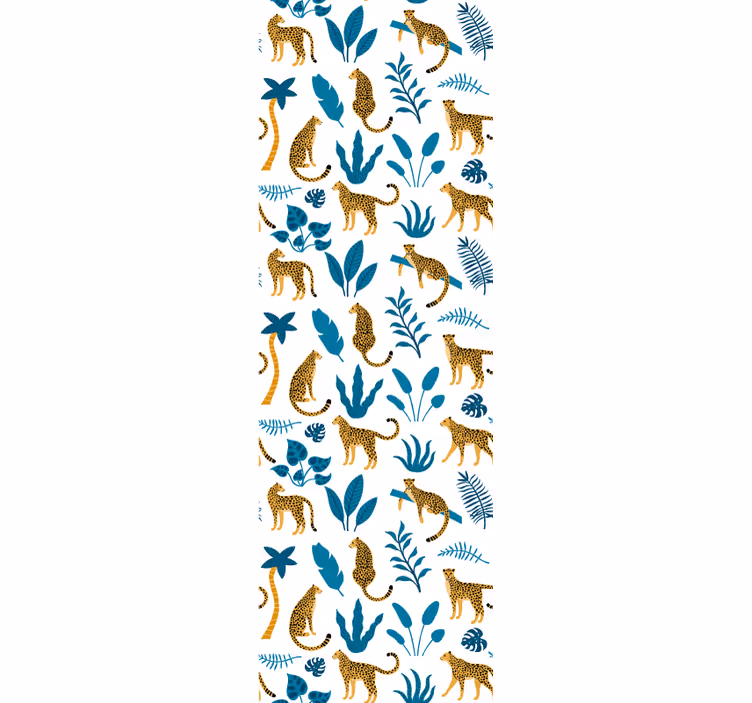 Papel tapiz animales fauna de la selva flora - TenVinilo