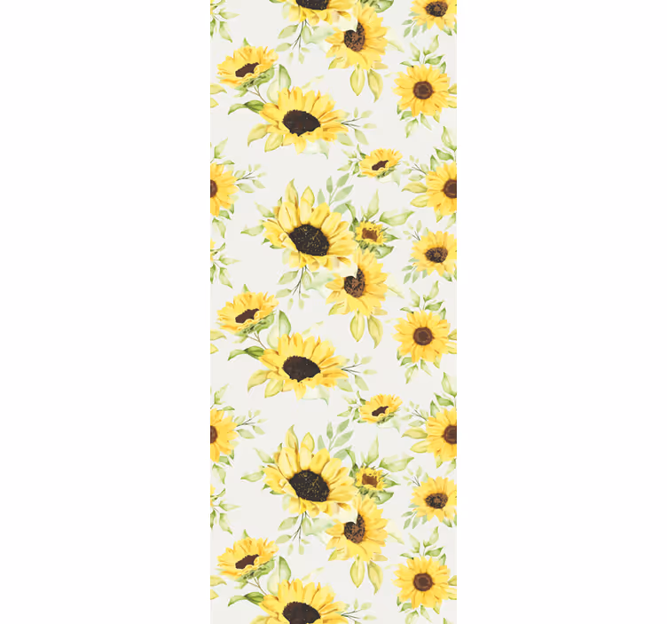 Papel tapiz flores delicia de girasol - TenVinilo