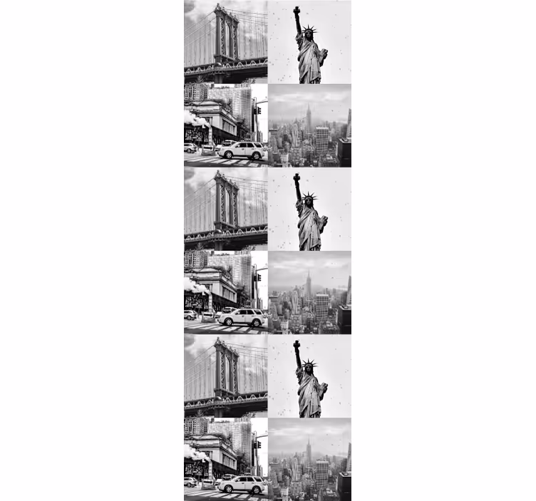 Papel pintado Nueva York Collage gris de nueva york - TenVinilo
