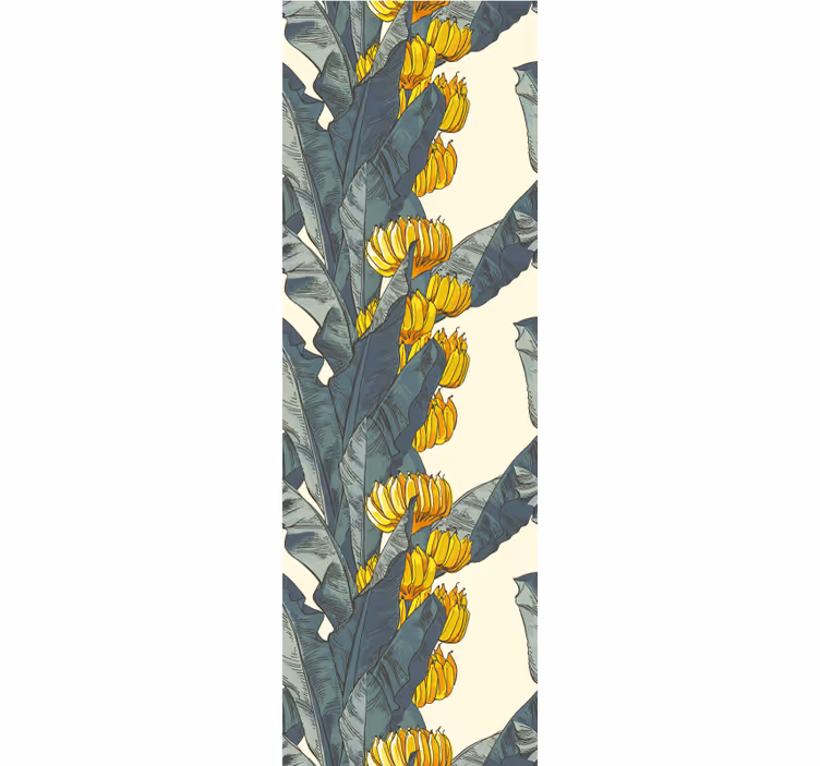 Papel tapiz naturaleza flores de hoja de plátano - TenVinilo