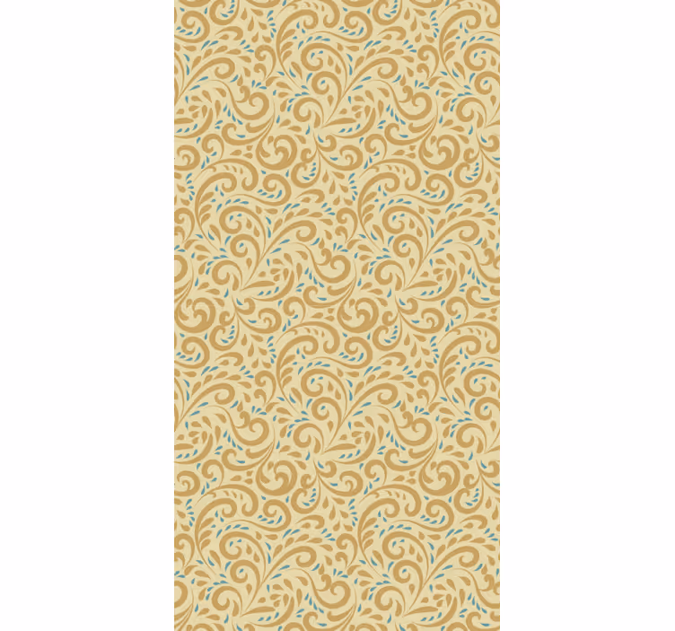 Papel pintado floral Dibujado a mano patrón floral vintage - TenVinilo