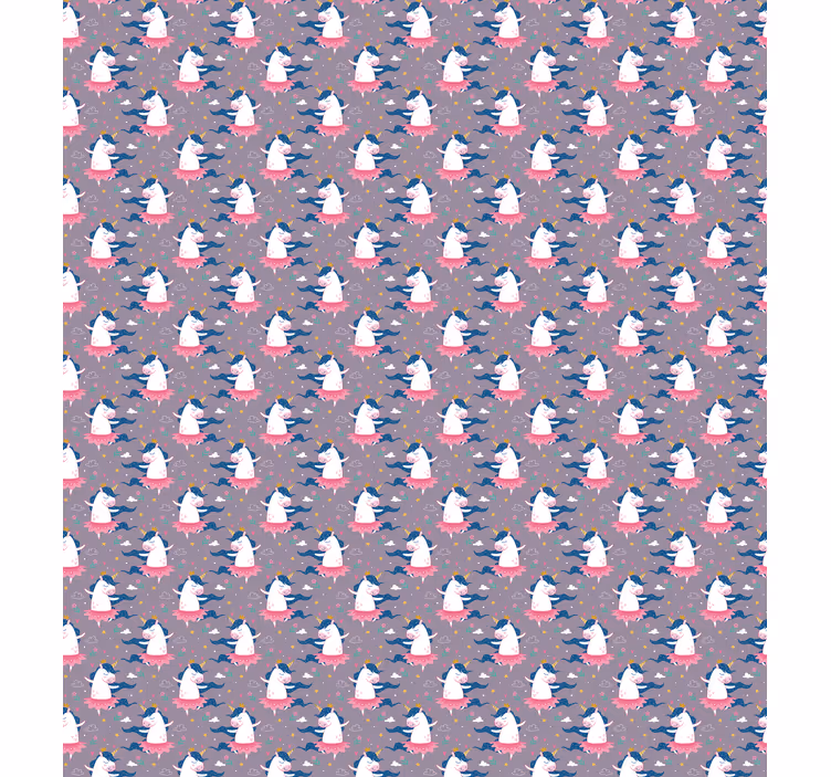 Papel tapiz bebé unicornios míticos - TenVinilo