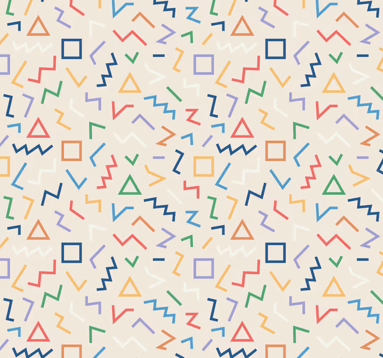 Papel pintado moderno Fondo beige con líneas de colores - TenVinilo