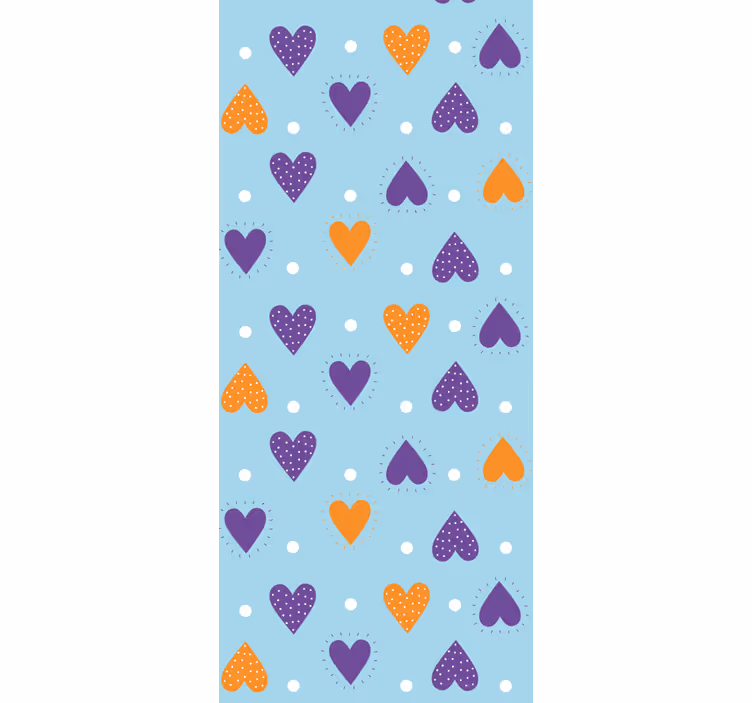 Papel tapiz para recámara gotas de lluvia de corazón - TenVinilo