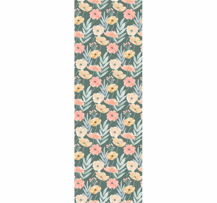 Papel tapiz flores estampado de flores florales - TenVinilo