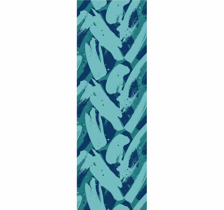 Papel pintado moderno Trazos de pintura verde y azul - TenVinilo