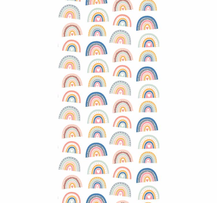 Papel tapiz ornamental motivo colorido del arco iris - TenVinilo