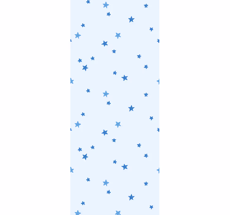 Papel pintado nórdico Patrón de estrellas azules de color pastel - TenVinilo