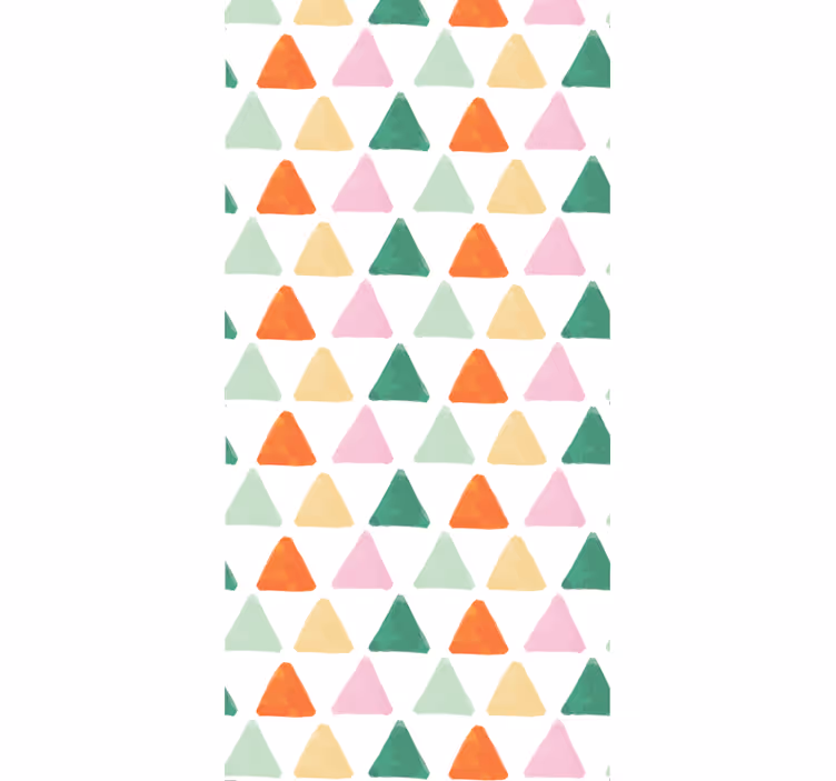 Papel tapiz geométrico patrón triangular colorido - TenVinilo