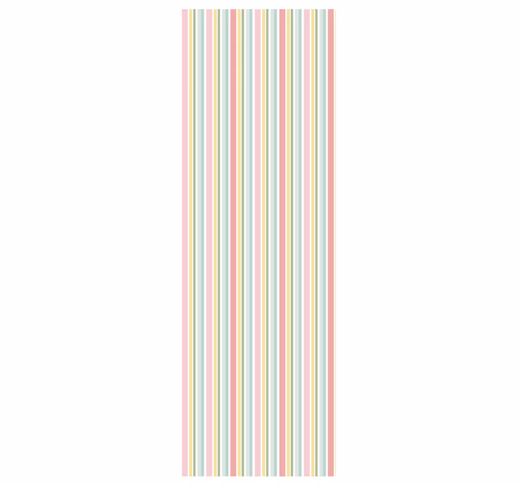 Papel pintado rayas Diseño de rayas multicolor pastel horizontal - TenVinilo