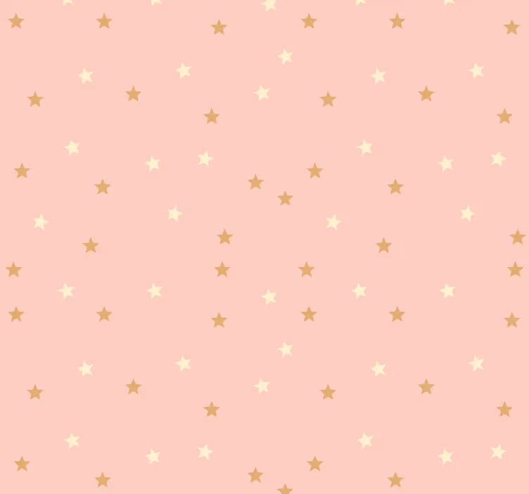 Papel pintado diminutas estrellas doradas sobre rosa - TenVinilo