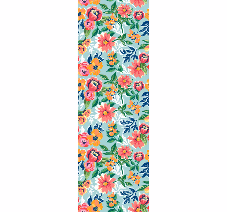 Papel tapiz flores diseño de jardín floral - TenVinilo