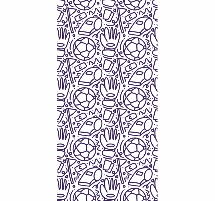 Papel pintado infantil Diseño de doodle de deporte - TenVinilo