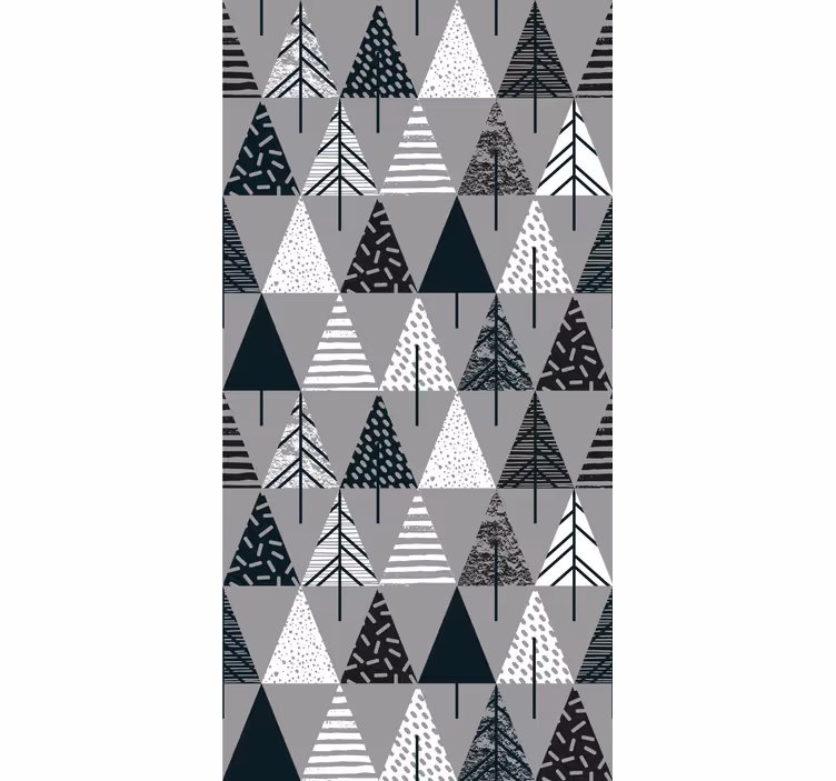 Papel tapiz triángulos patrón gris escandinavo - TenVinilo