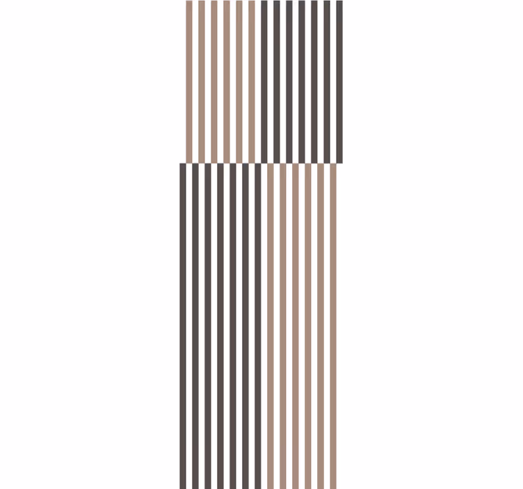 Papel tapiz rayas diseño elegante en tonos beige y marrón. - TenVinilo