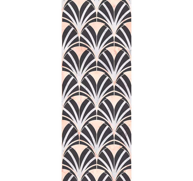 Papel pintado azulejos Patrón de efecto mármol art deco - TenVinilo