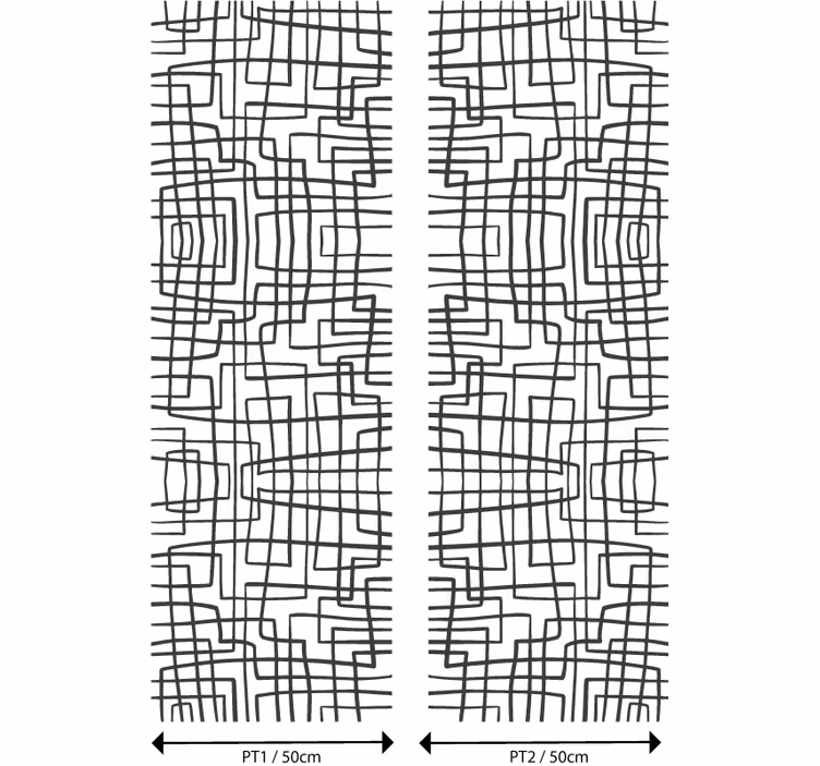Papel pintado moderno Patrón art deco de estilo ecléctico - TenVinilo