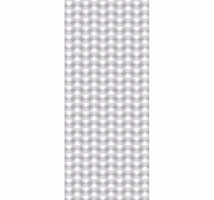 Papel tapiz geométrico patrón circular gris - TenVinilo
