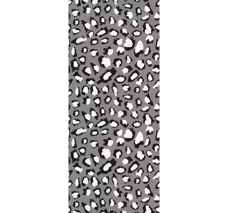 Papel pintado leopardos Animal print de leopardo gris y blanco - TenVinilo