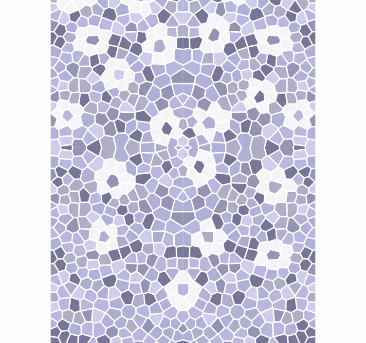 Papel tapiz azulejos patrón floral de mosaico - TenVinilo