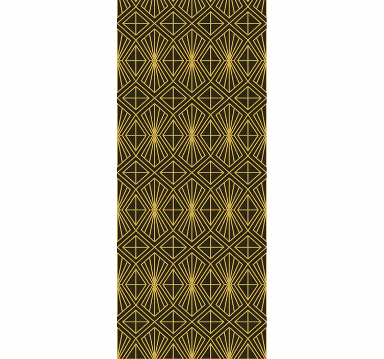 Papel pintado retro Patrón geométrico art deco en oro - TenVinilo