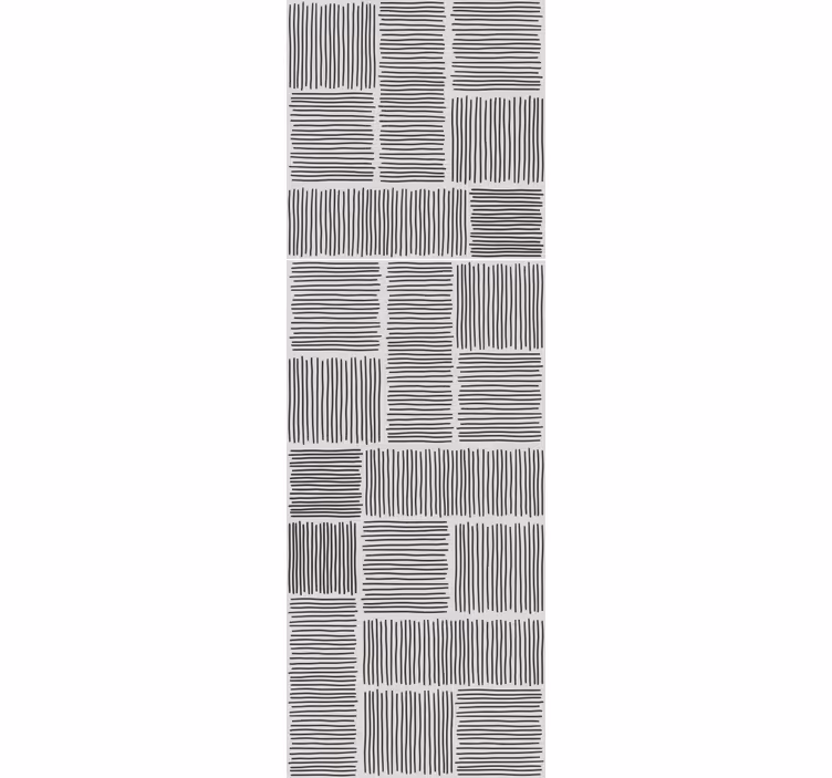 Papel pintado moderno Línea negro blanco mediados de siglo - TenVinilo
