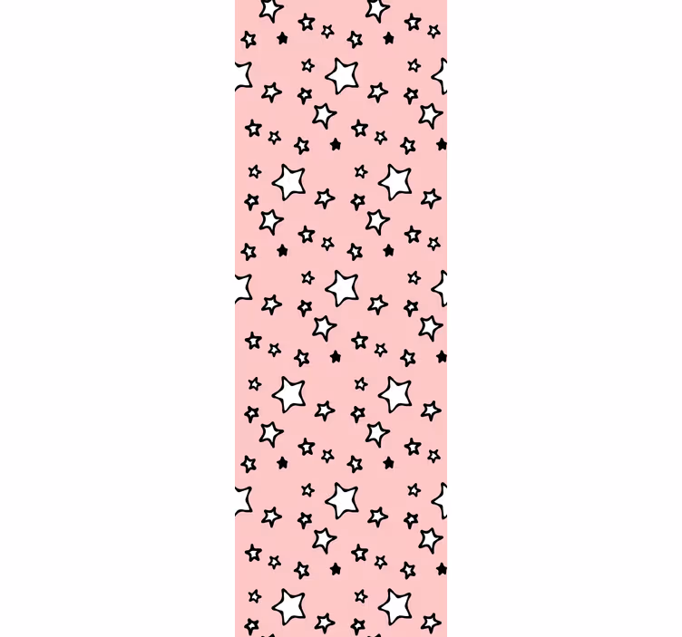 Papel tapiz bebé diseño de estrellas rosas - TenVinilo
