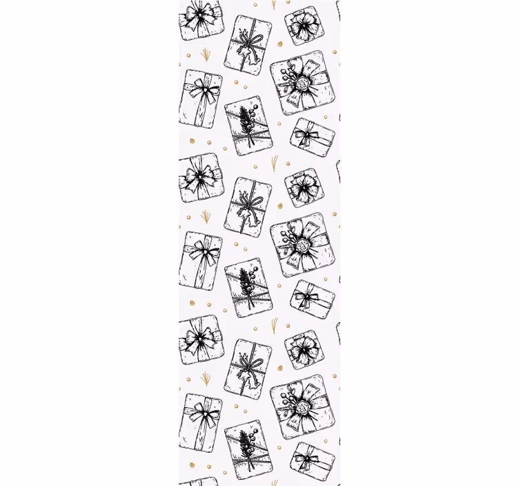 Papel tapiz navidad patrones de moños de regalo - TenVinilo