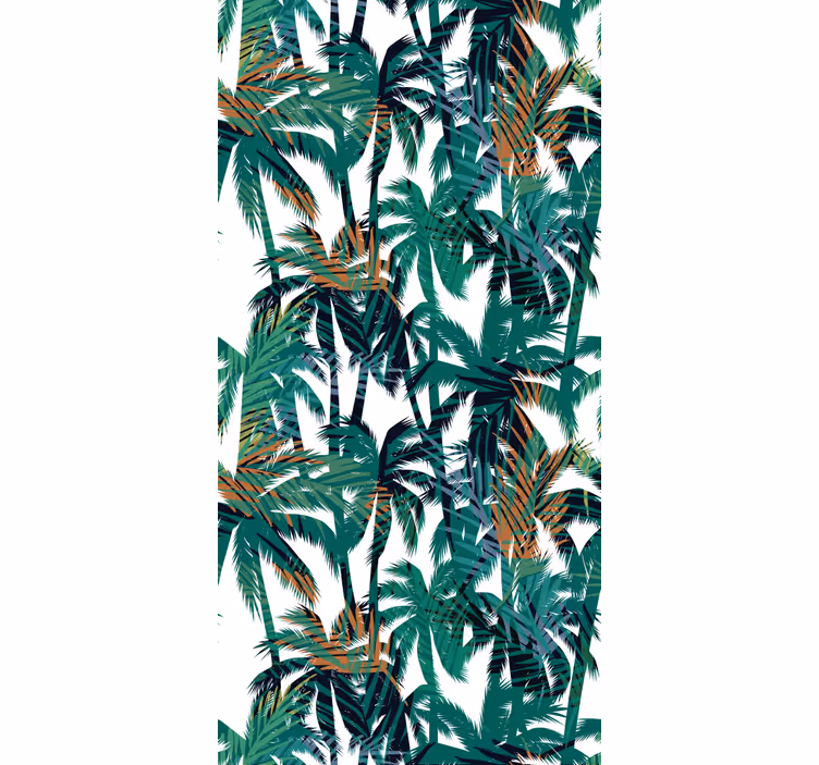 papel pintado troncos Exótico diseño tropical de verano - TenVinilo