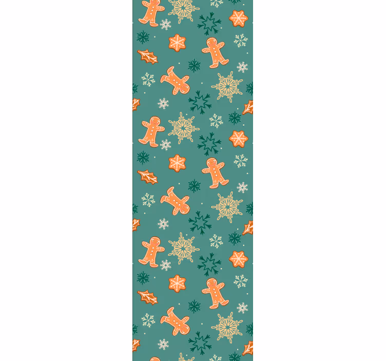 Papel tapiz navidad tema festivo de pan de jengibre - TenVinilo