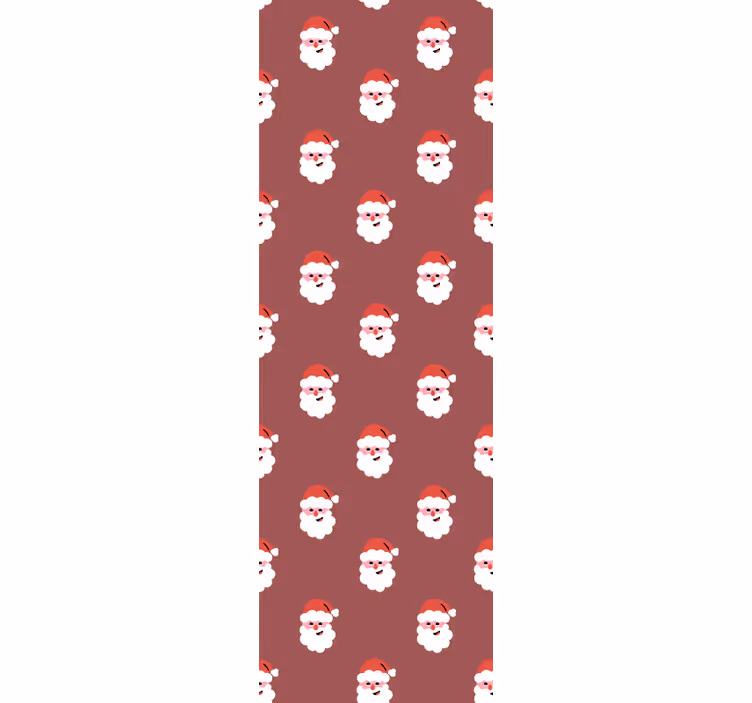 Papel tapiz navidad patrón de santa claus - TenVinilo