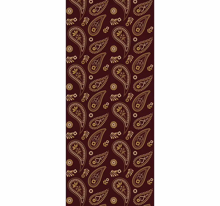 Papel tapiz comedor diseño de patrón paisley - TenVinilo