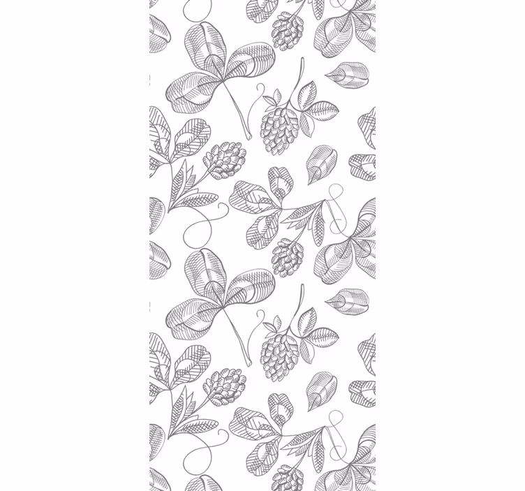 Papel pintado flores Bordado floral - TenVinilo