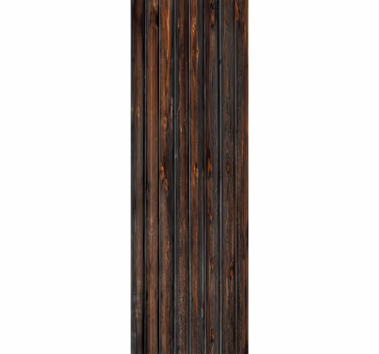 Papel tapiz madera elegantes paneles de color marrón oscuro - TenVinilo