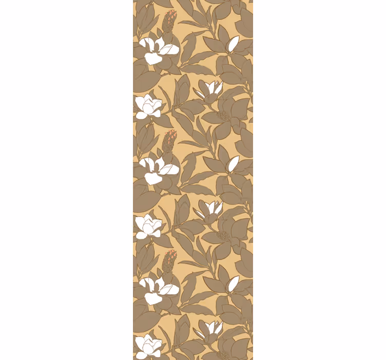 Papel tapiz recámara matrimonial decoración floral magnolia - TenVinilo