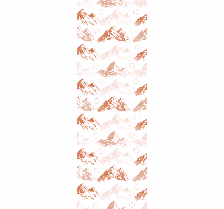 Papel pintado paisaje Patrón de montañas de terracota - TenVinilo