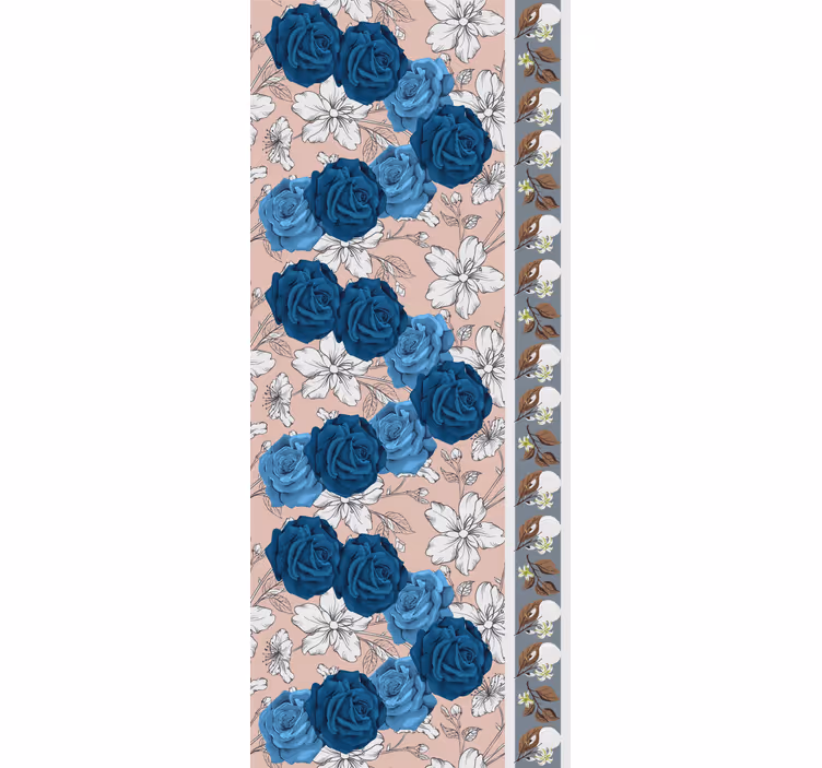 Papel pintado flores Elegantes lineas de flores - TenVinilo
