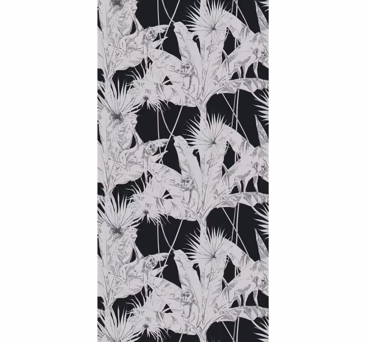 Papel tapiz para sala motivo de planta tropical - TenVinilo