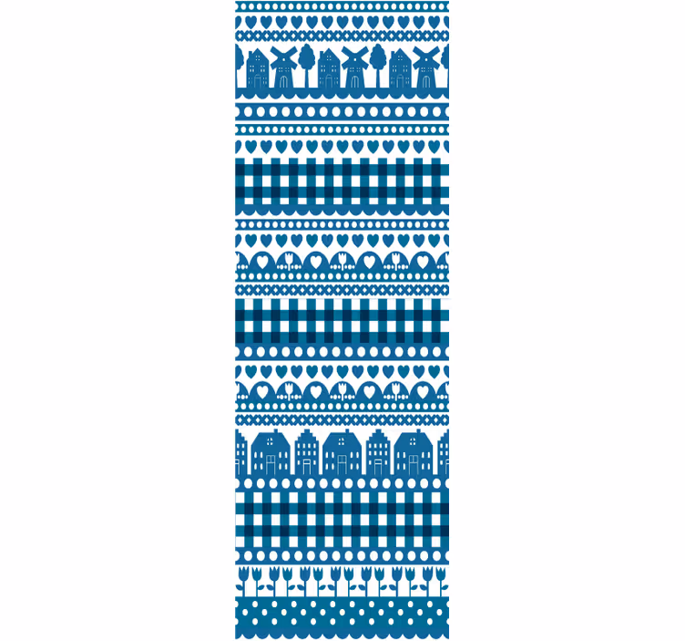 Papel decorativo ciudades Azul de delft - TenVinilo