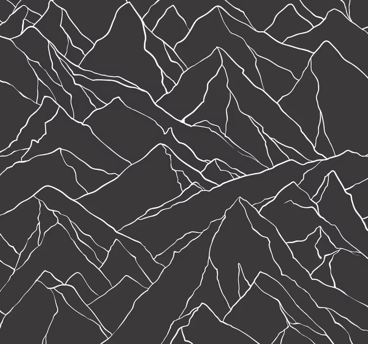Papel decorativo moderno montañas delineadas - TenVinilo