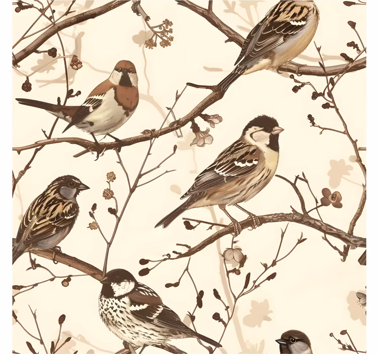 Papel tapiz para cabecera pájaros salvajes - TenVinilo