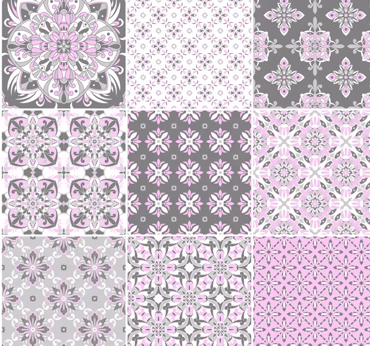 Papel tapiz azulejos motivos de azulejos - TenVinilo
