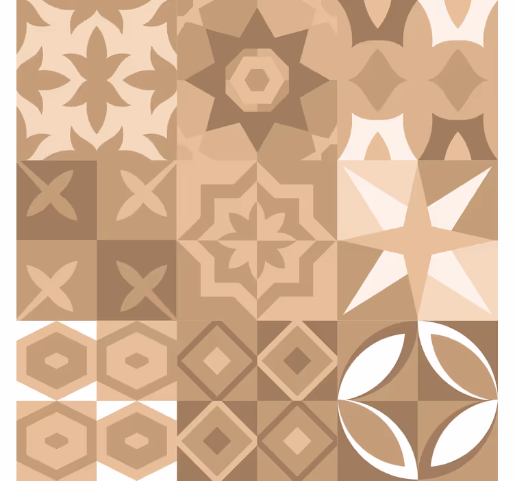 Papel tapiz azulejos azulejos portugueses beige - TenVinilo