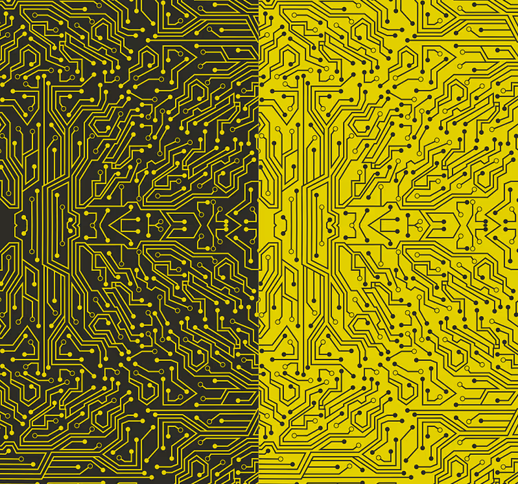 Papel tapiz abstracto complejidad de los circuitos - TenVinilo
