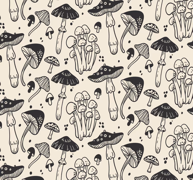 Papel de pared para salón patrón de setas en fondo beige - TenVinilo